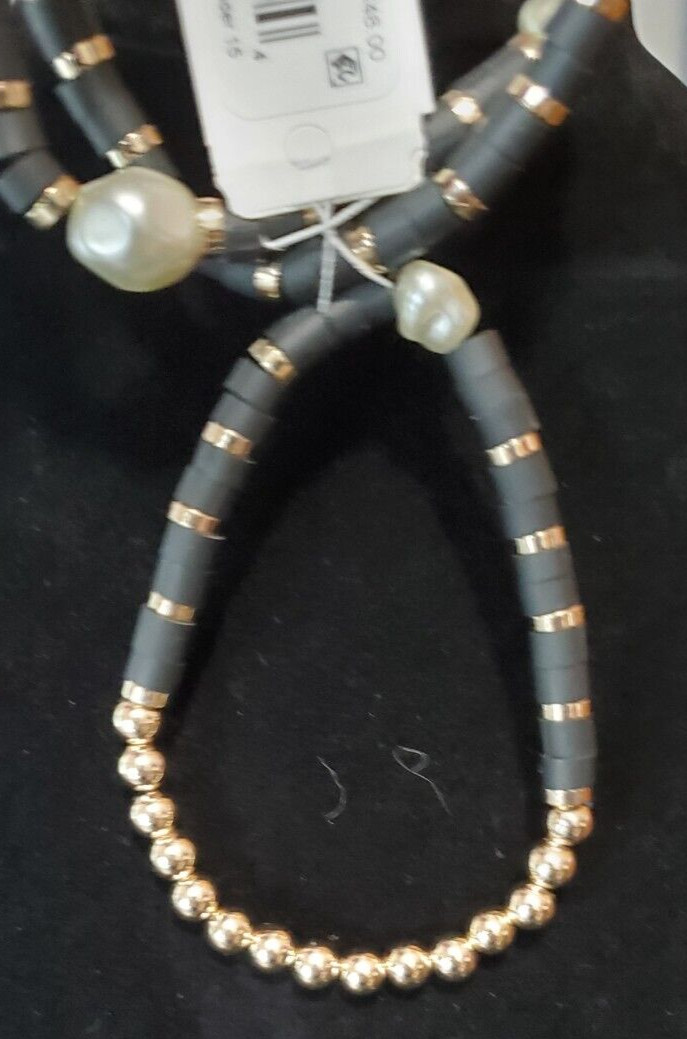 Karl Lagerfeld Paris Gold Plated Faux Pearl Strand Bracelet 3-Pc Set J2