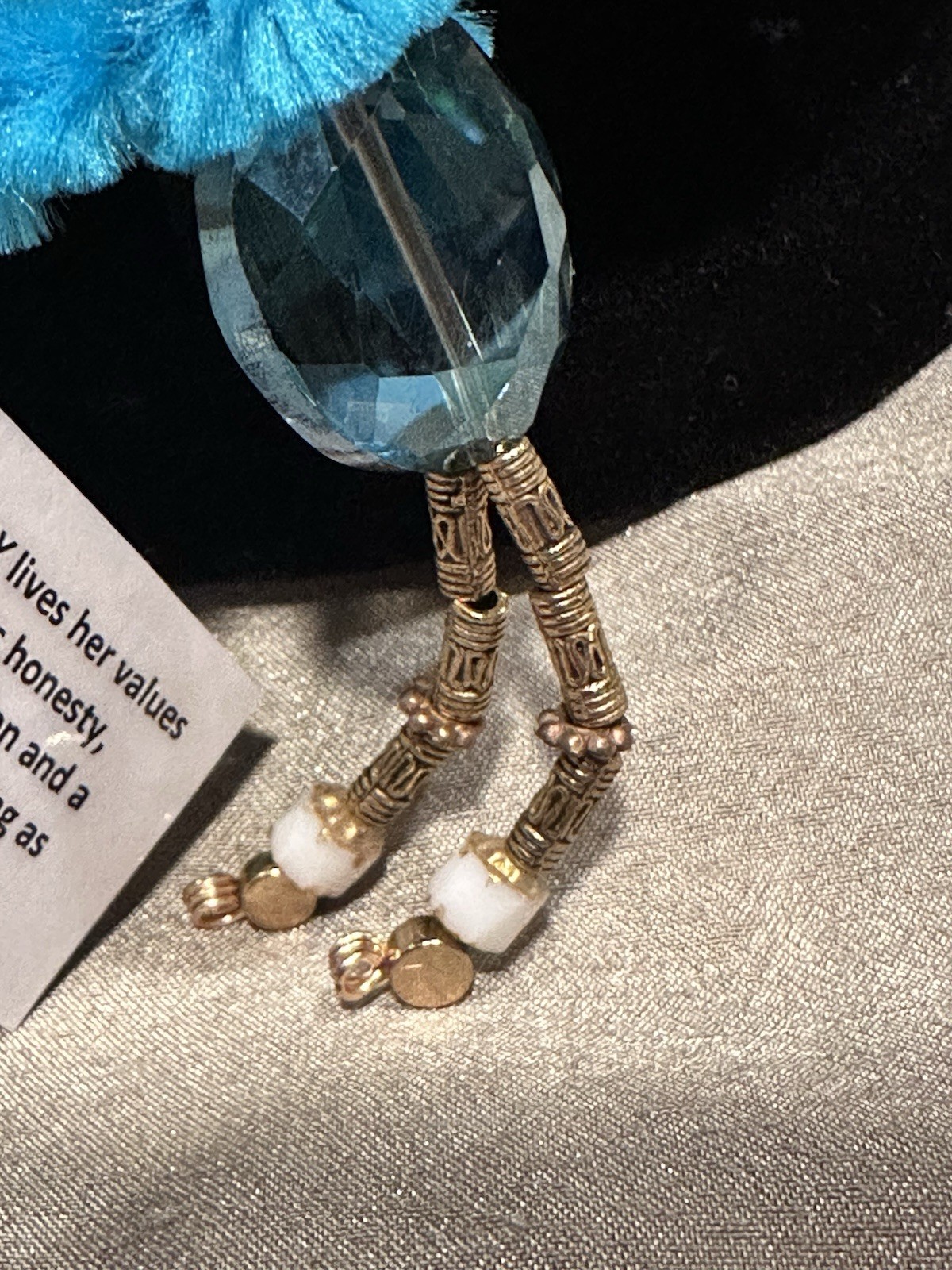 Sassy Lady Blue Faux Gem Pendant for Necklace
