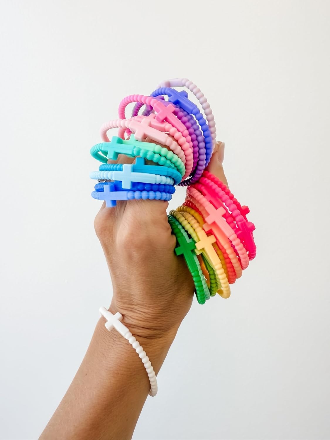 Christian Funfetti Silicone Bracelets – Small Size for Kids and Adults (25 Pack)