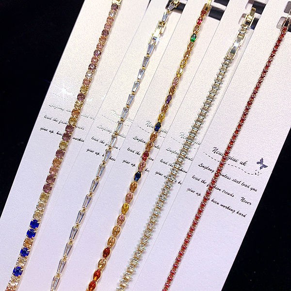 10PCS Bohemian Bracelet For Women Layered Dopamine Colorful Zircon Gift