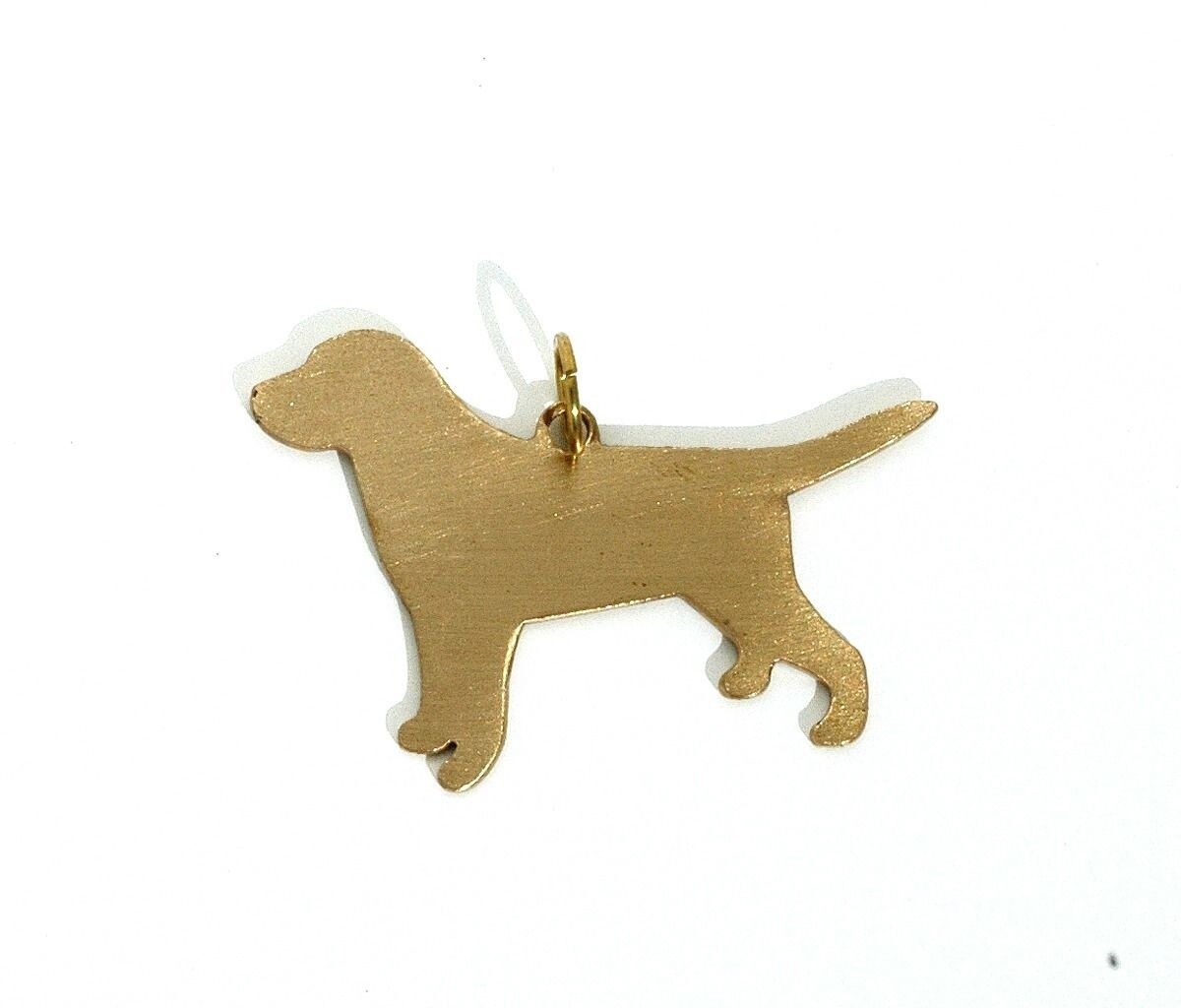 Brass Labrador Lab Dog Stamp Blank Tags for DIY Engraving HandStamping, 2 Counts