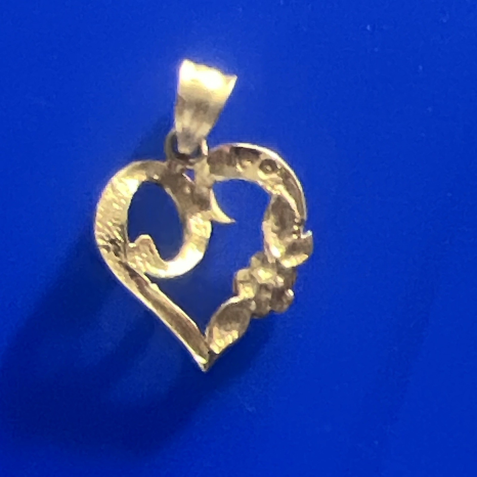 Vintage 1980’s CIRCA 14k yellow and rose gold rose charm pendant. Rare piece