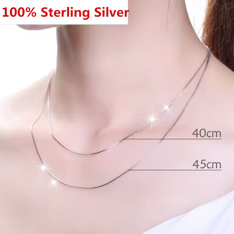 Real SILVER Unique Jewelry SOLID 925 Sterling Silver Chain Necklace Made Italy