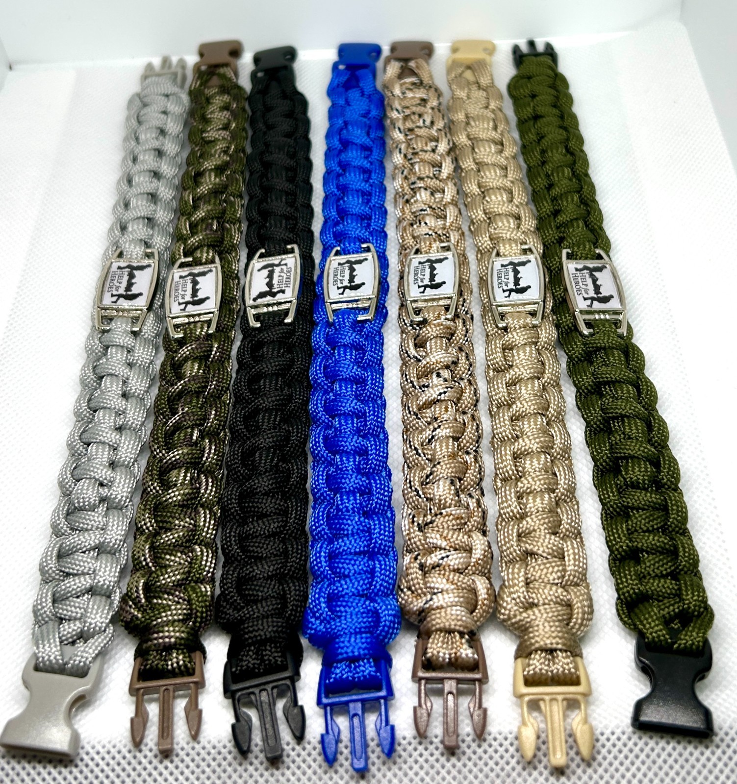 NEW COLOURS ADDED: Help For Heroes/Stretcher Bracelet (4 Sizes/7 Colours)