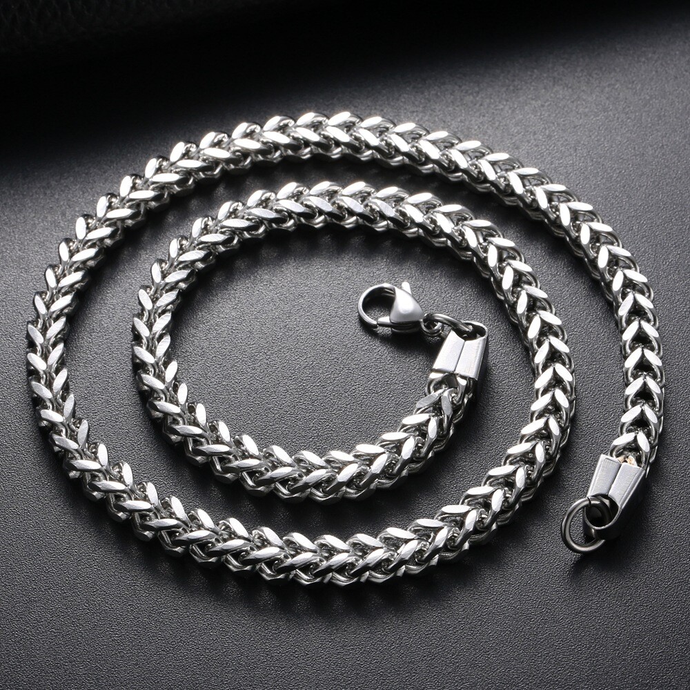 18″-30″ Mens Stainless Steel 6mm Franco Box Cuban Curb Link Chain Necklace #N217