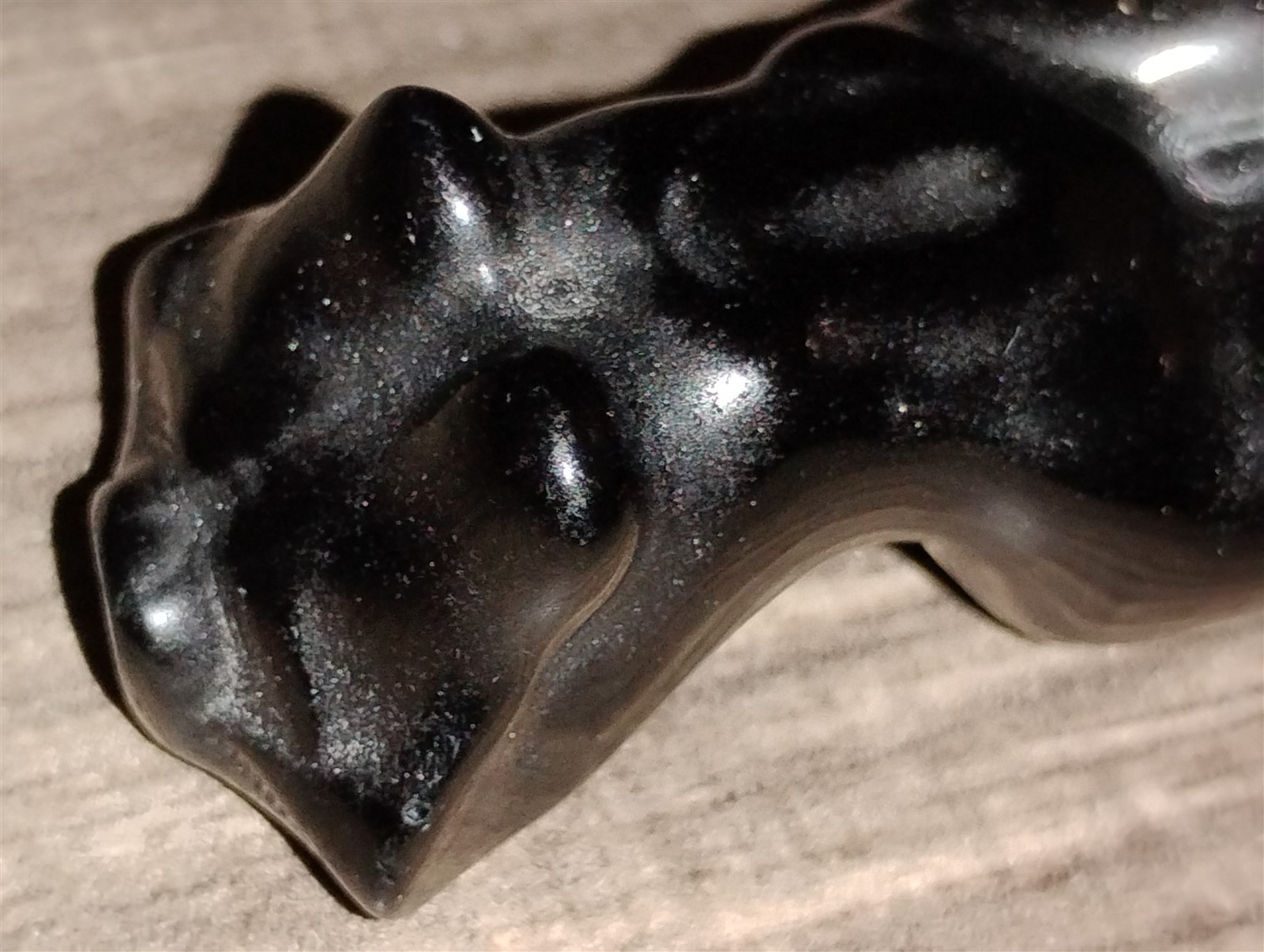 Black Obsidian Female Torso Stone 1.5″ (Inches) Tall 18.3 g Carved Model Woman