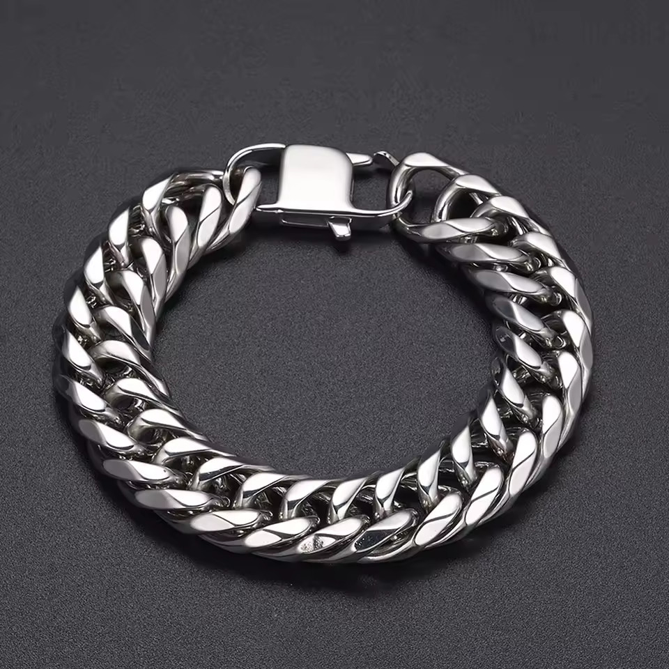 19mm Heavy Strong Men’s Stainless Steel Curb Cuban Link Chain Necklace 16″-40″