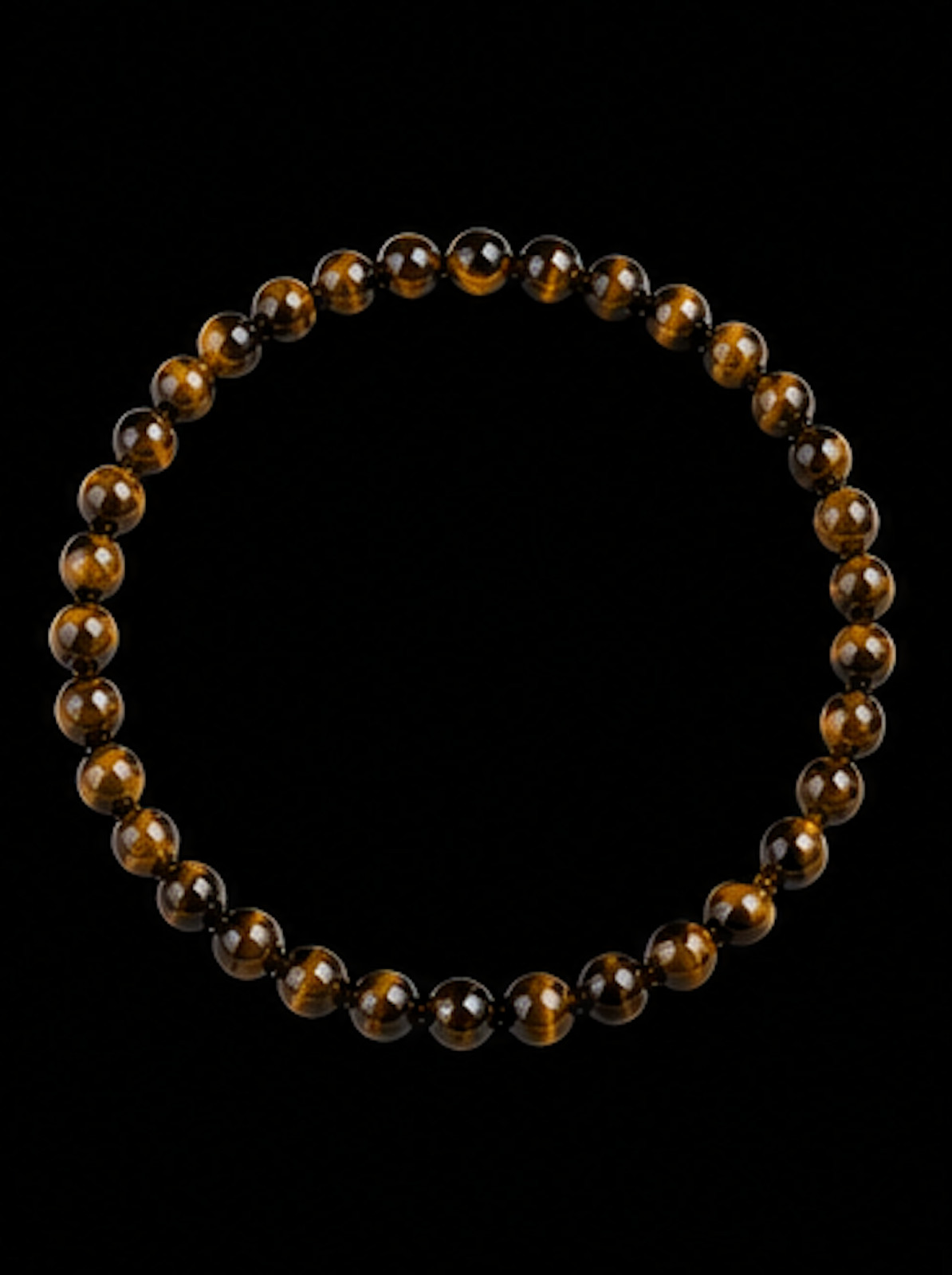 6mm Tiger’s Eye Bracelet Genuine Natural Crystal Beaded 1 PIECE or BULK 6 PACK