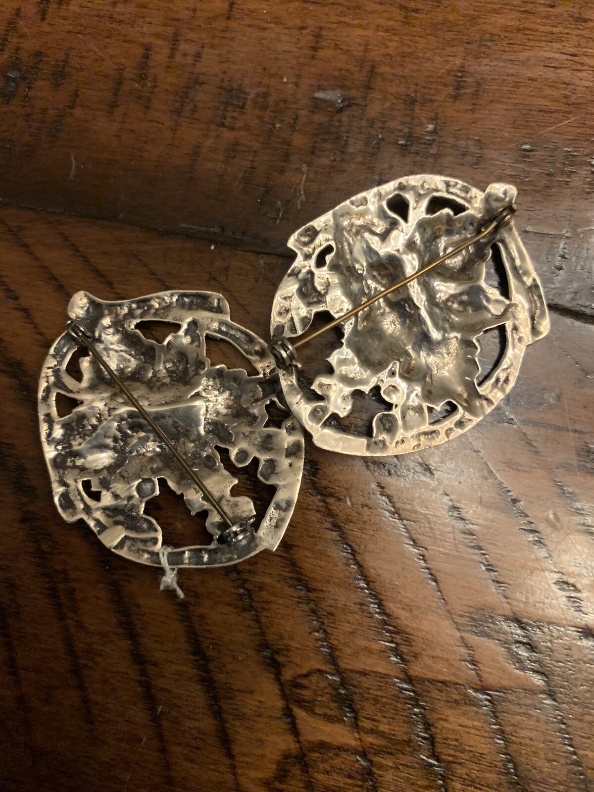 Vintage Pair of Sterling Silver Art Deco Earrings No Stamp, Estate Sale See Pics