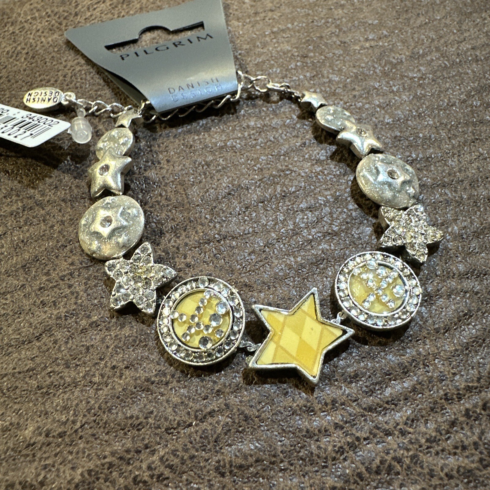 Pilgrim Jewellery Swarovski Crystal Yellow Star Copper Bracelet