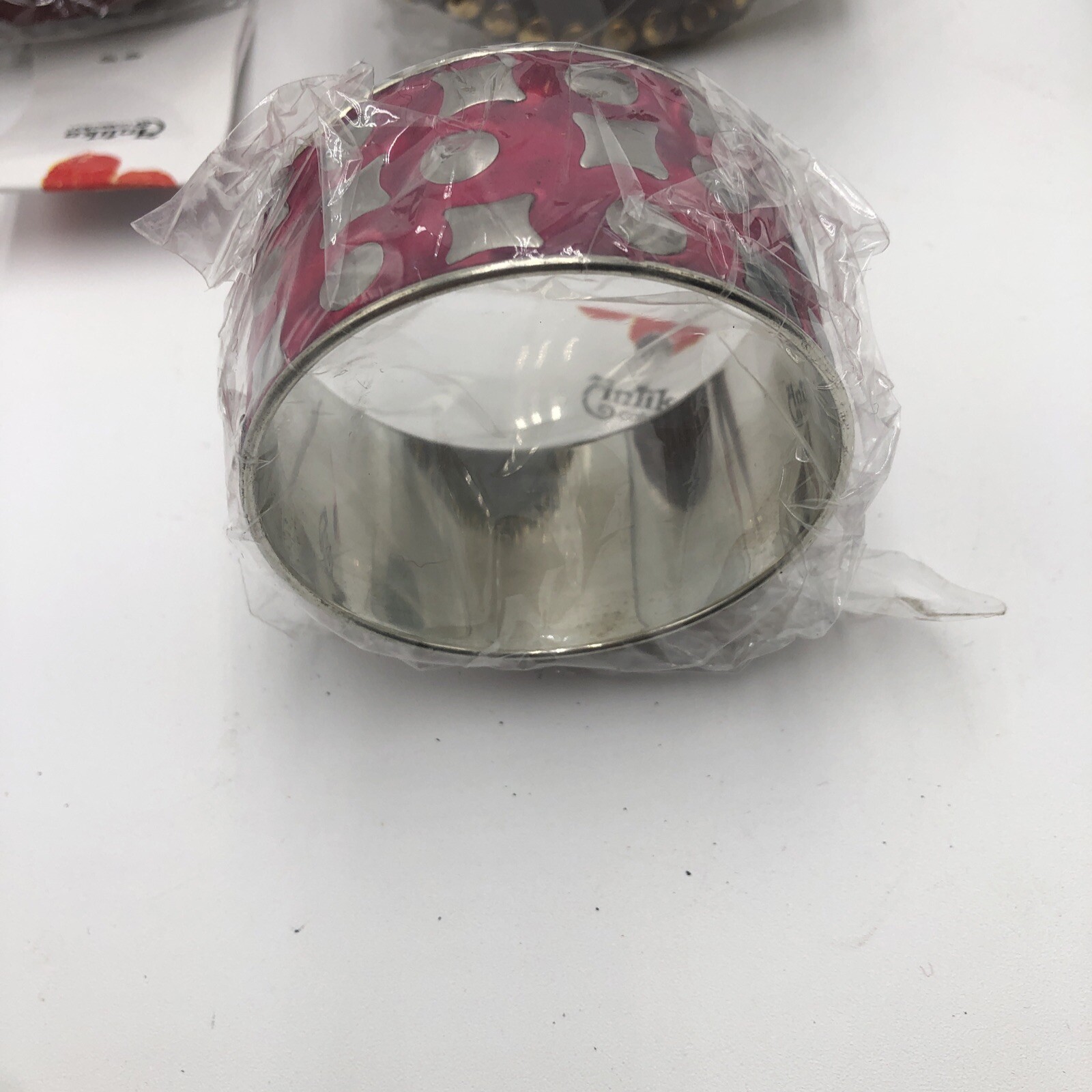 Bracelet Womens Made In India Set Of 4 Red Blue Pink Brown Bangles New NWT