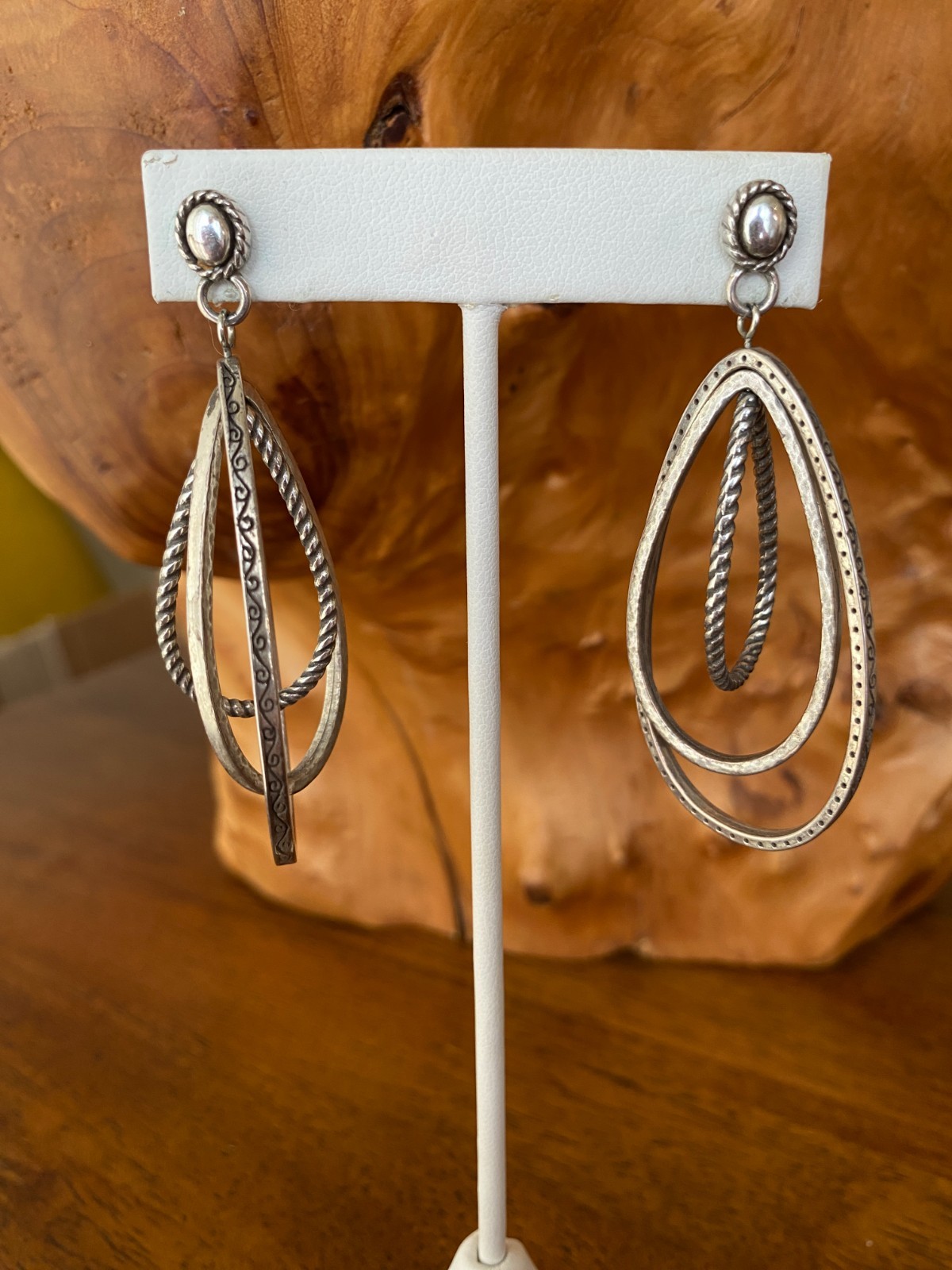 Rare Brighton Layered Teardrop Earrings Nesting Orbital Articulated HTF