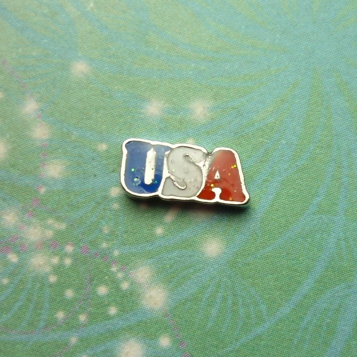 USA Sparkle – Charm for Memory Lockets