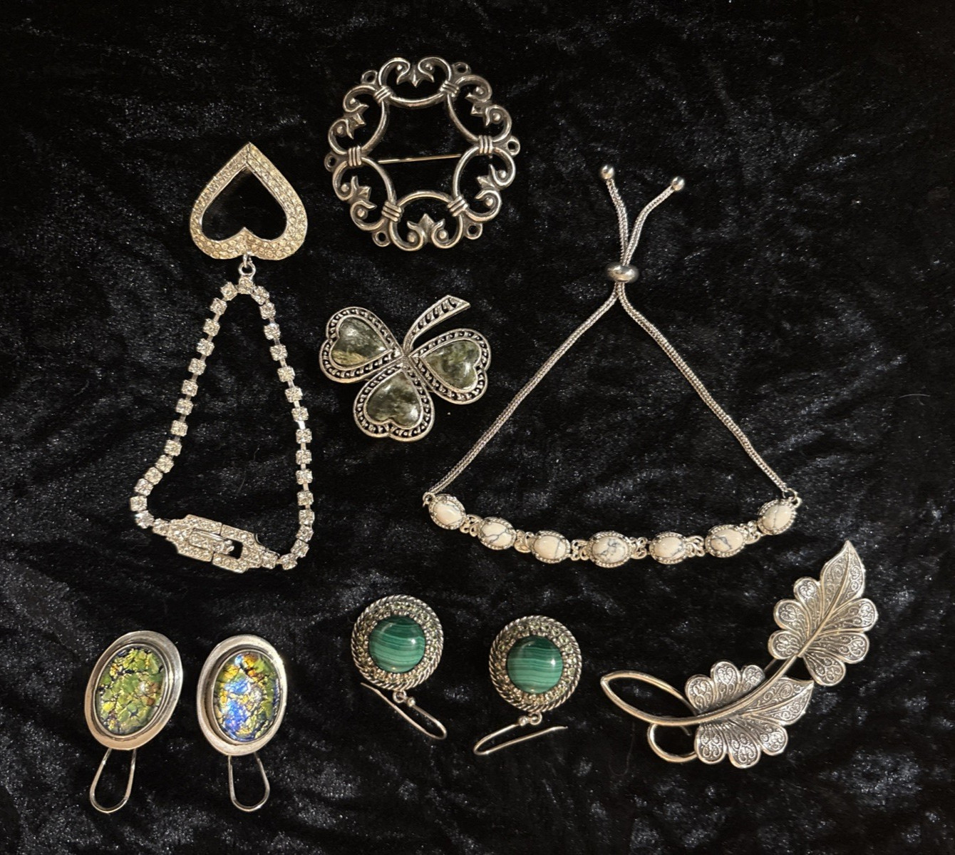 Mixed Lot, 7 Items Most Sterling All In Very Good Shape. Tested/Marked Exc Cond