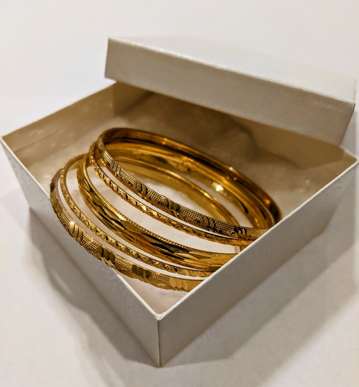 22k Gold Plated Indian Bangle Set (5pcs)