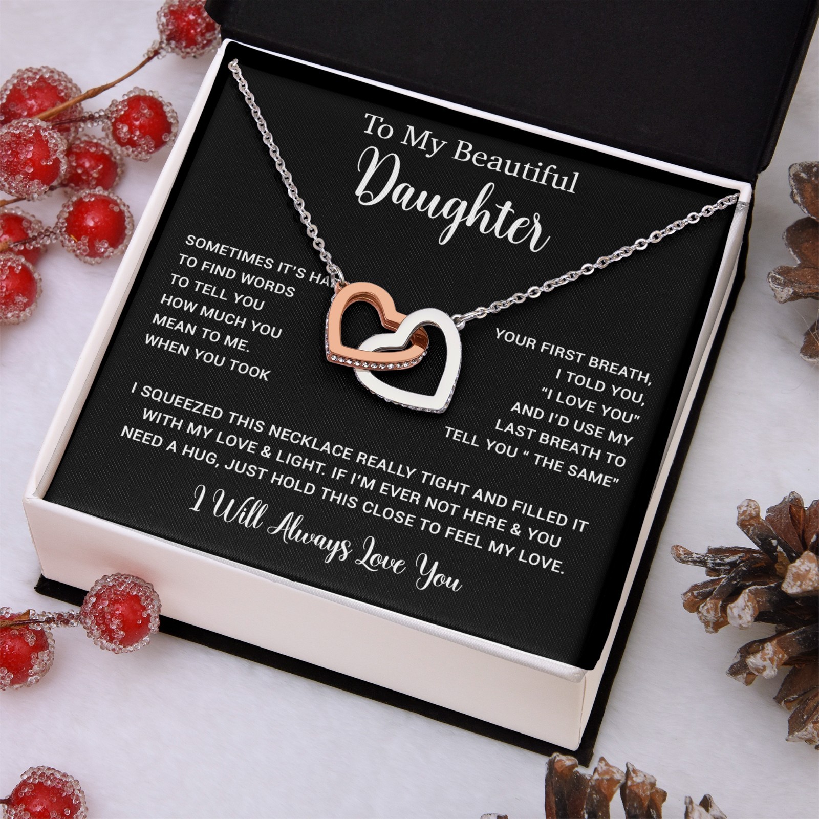 To My Daughter Necklace, Gift for Daughter from Dad, Father Daughter Necklace