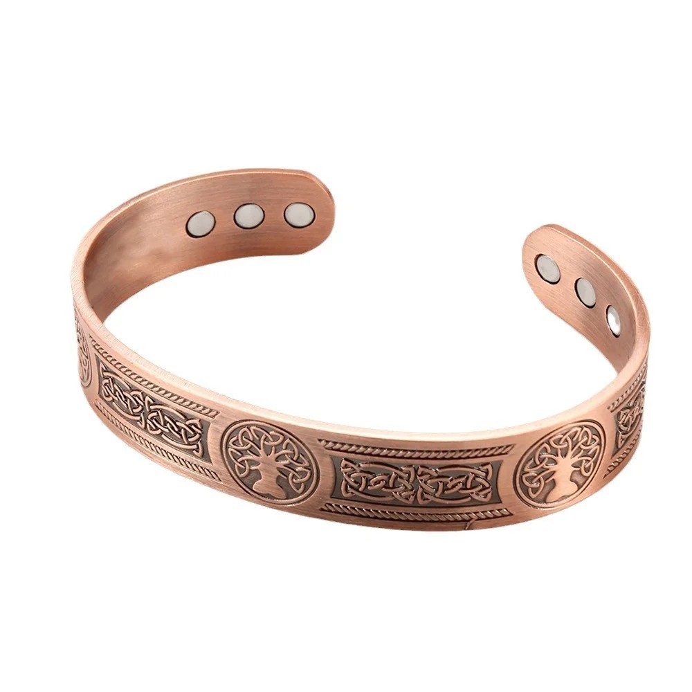 Copper Magnetic Bracelet for Arthritis Pain Relief Powerful Magnets Energy Cuff