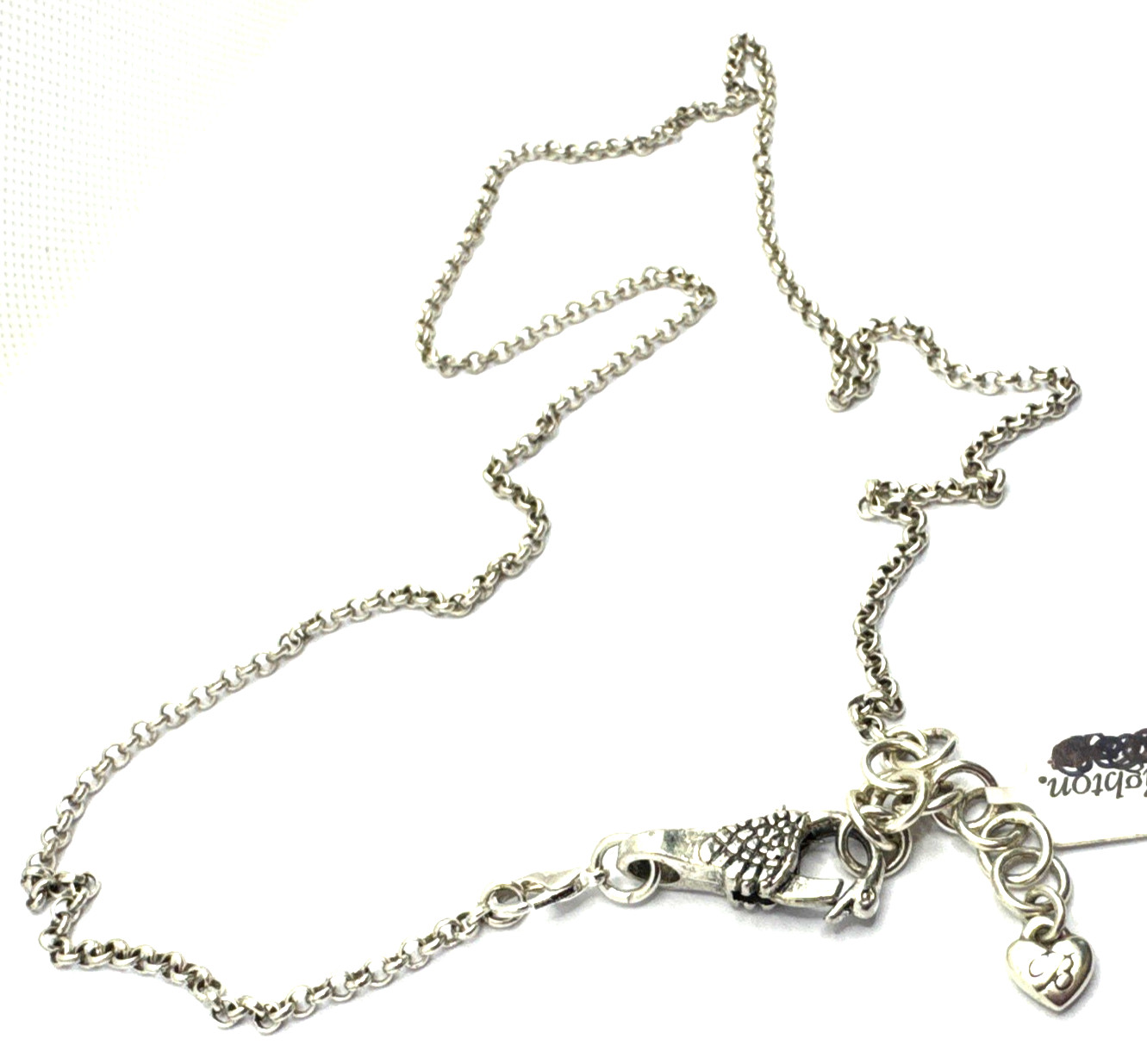 Brighton Rolo Chain Charms/Beads Necklace W/ Non-Brand Swan Clasp 27 In NWT