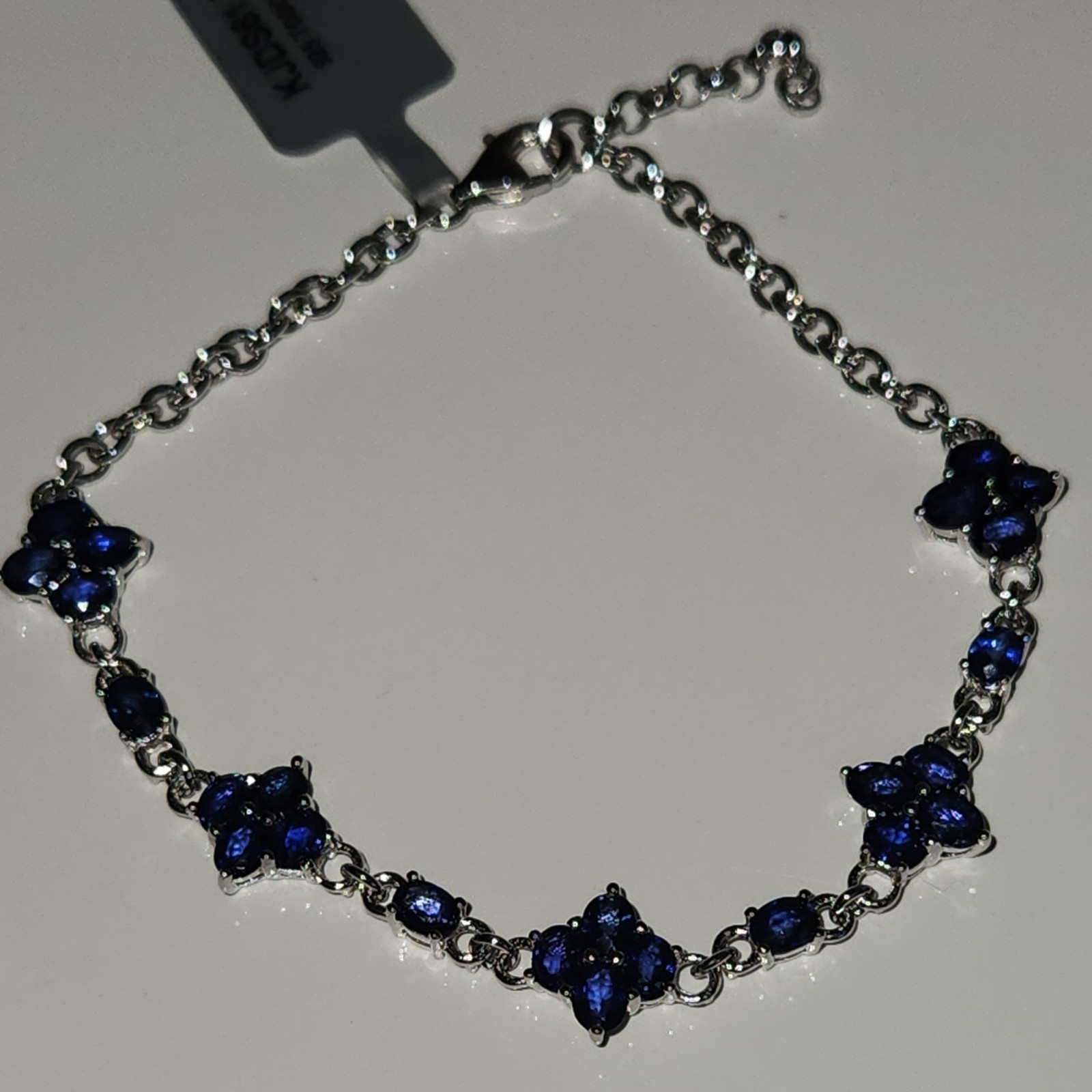 5.41ct Sri Lankan Sapphire Sterling Silver Bracelet