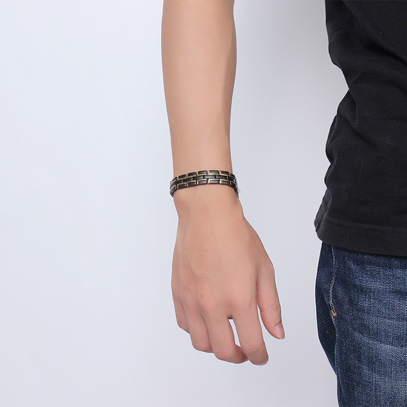 Black Energy Health Care Magnetic Theraphy Bracelet Men Power Chain Pain Relief