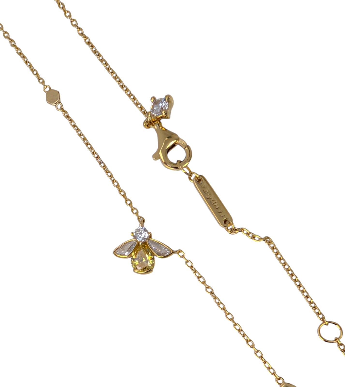 NEW 100% Authentic PANDORA 14k Gold Yellow Honey Bee Pendant Necklace 364560C01
