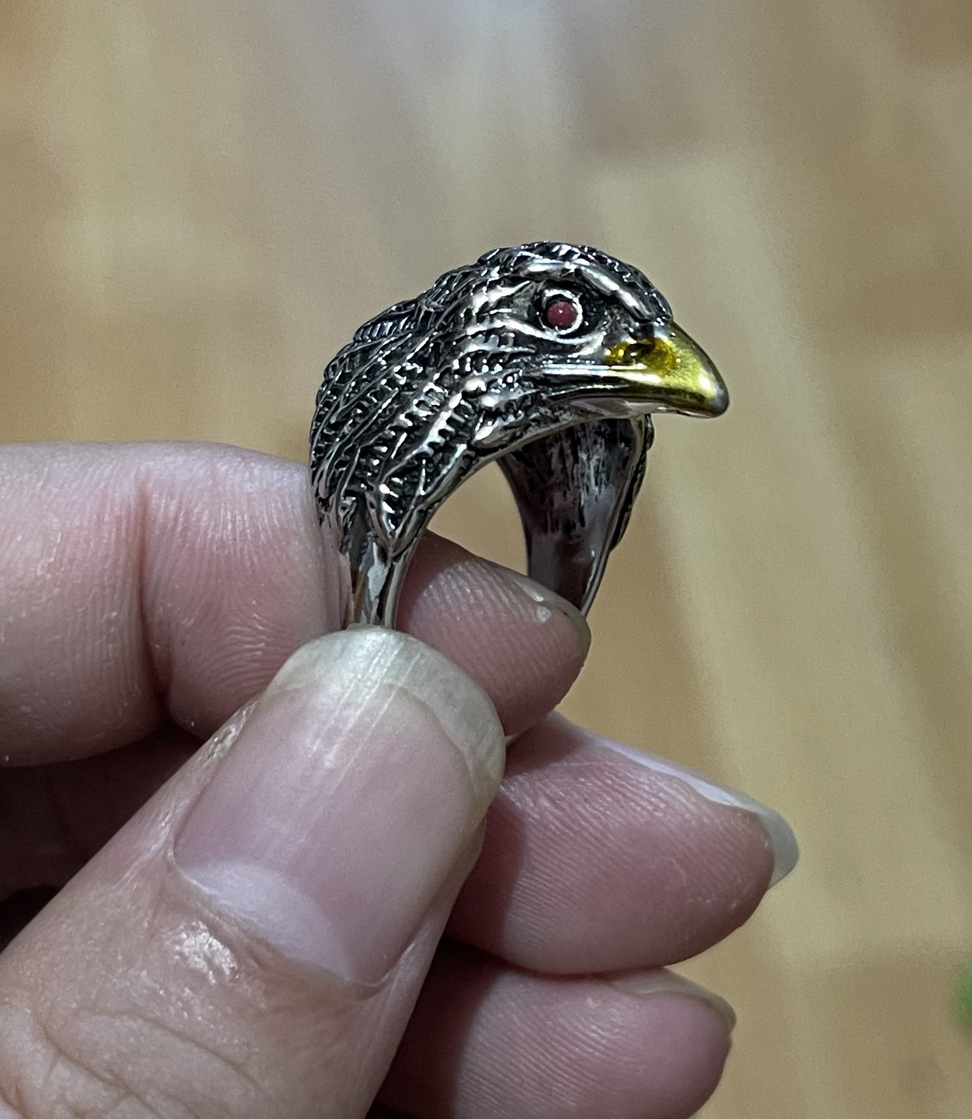 Vintage Eagle Adjustable Ring 925 Sterling Silver Women Mens Jewellery Gift