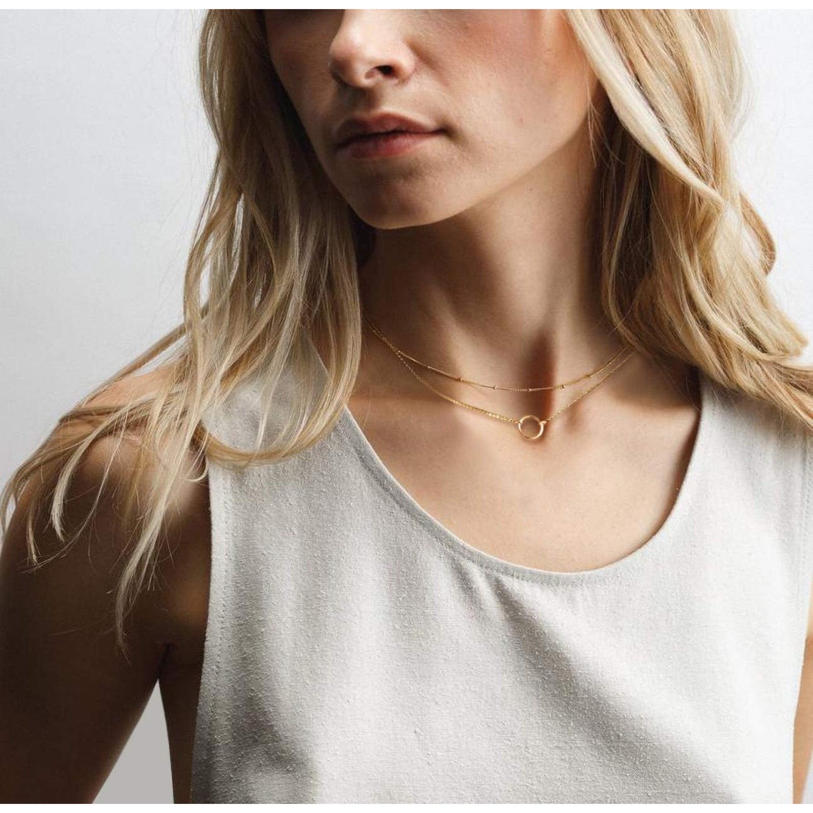 Dainty 18k Gold Plated Heart Arrow Bar Necklace Women Layered Choker Pendant