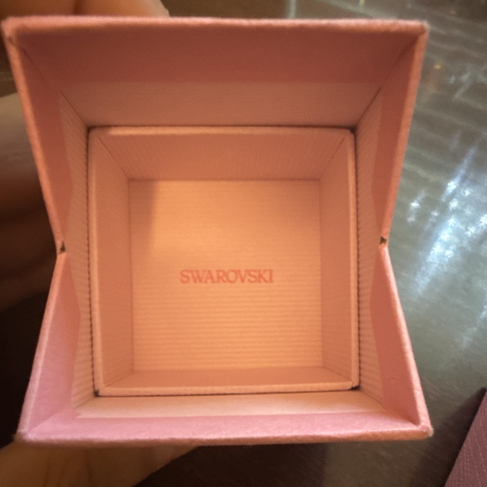 Swarovski Rhodium Plated Pavé Clear Crystal Wide Band Ring Size 6 w/ Box