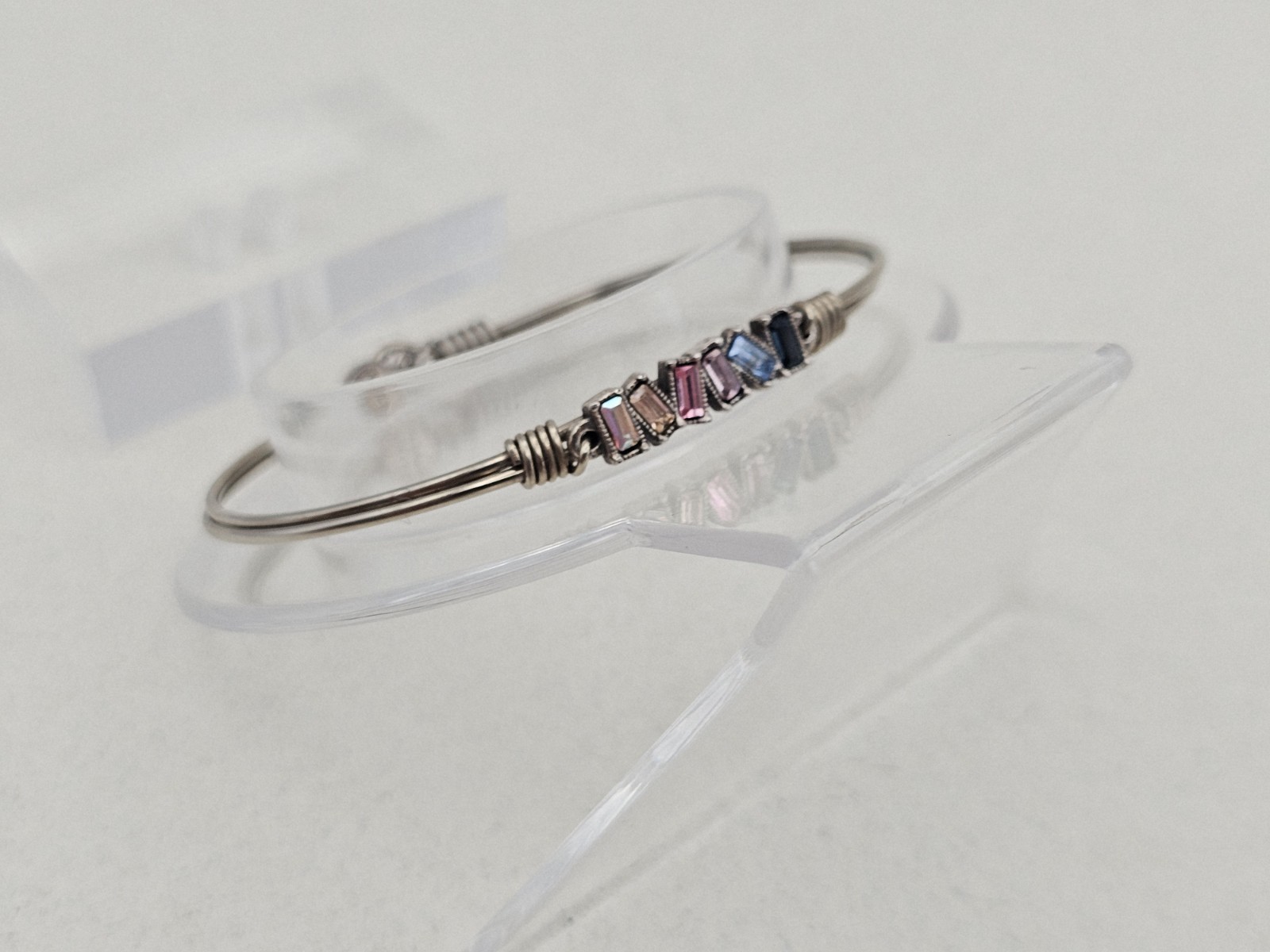 Luca + Danni Mini Hudson Bangle Bracelet Hook Cuff Silvertone Regular 🎉