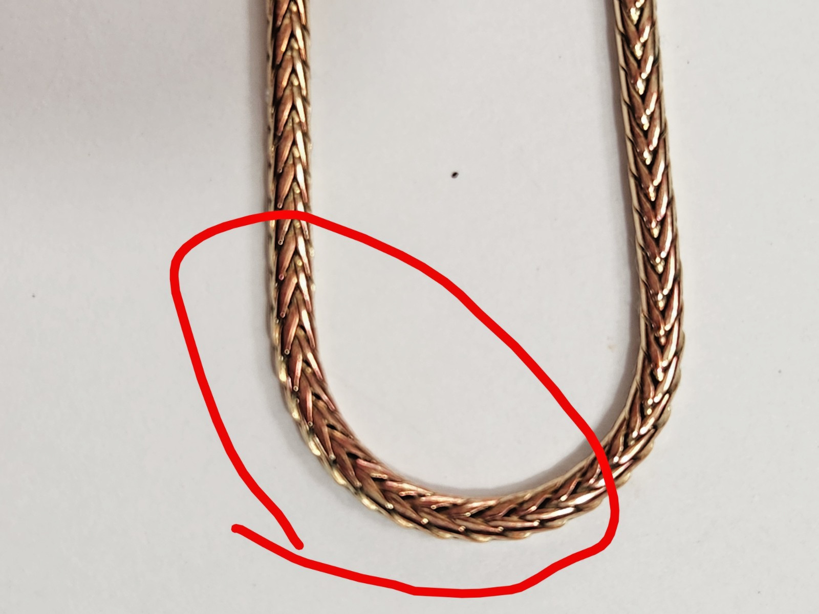 Goldtone Wheat Link Chain Necklace Classic Beauty Jewelry Staple Retro