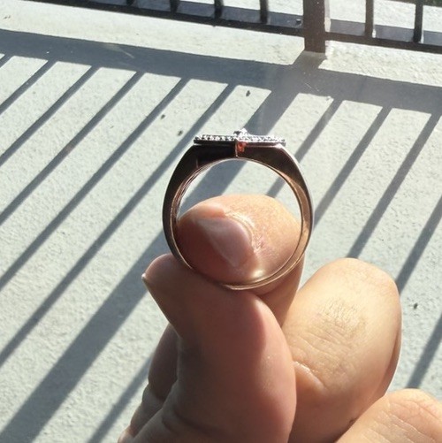 High Quality Silver Plated Natural Diamonds Ring With Black Onyx Size 10