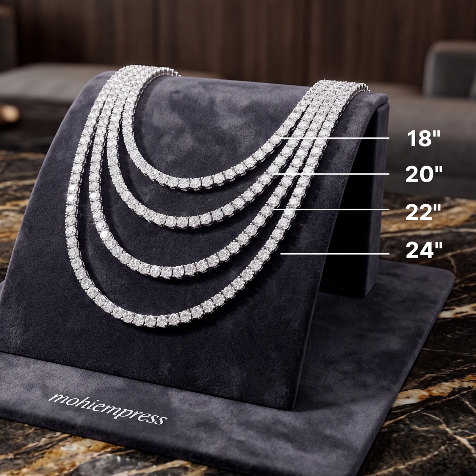 925 Sterling Silver Cubic Zirconia Cuban Link Chain, CZ Jewelry