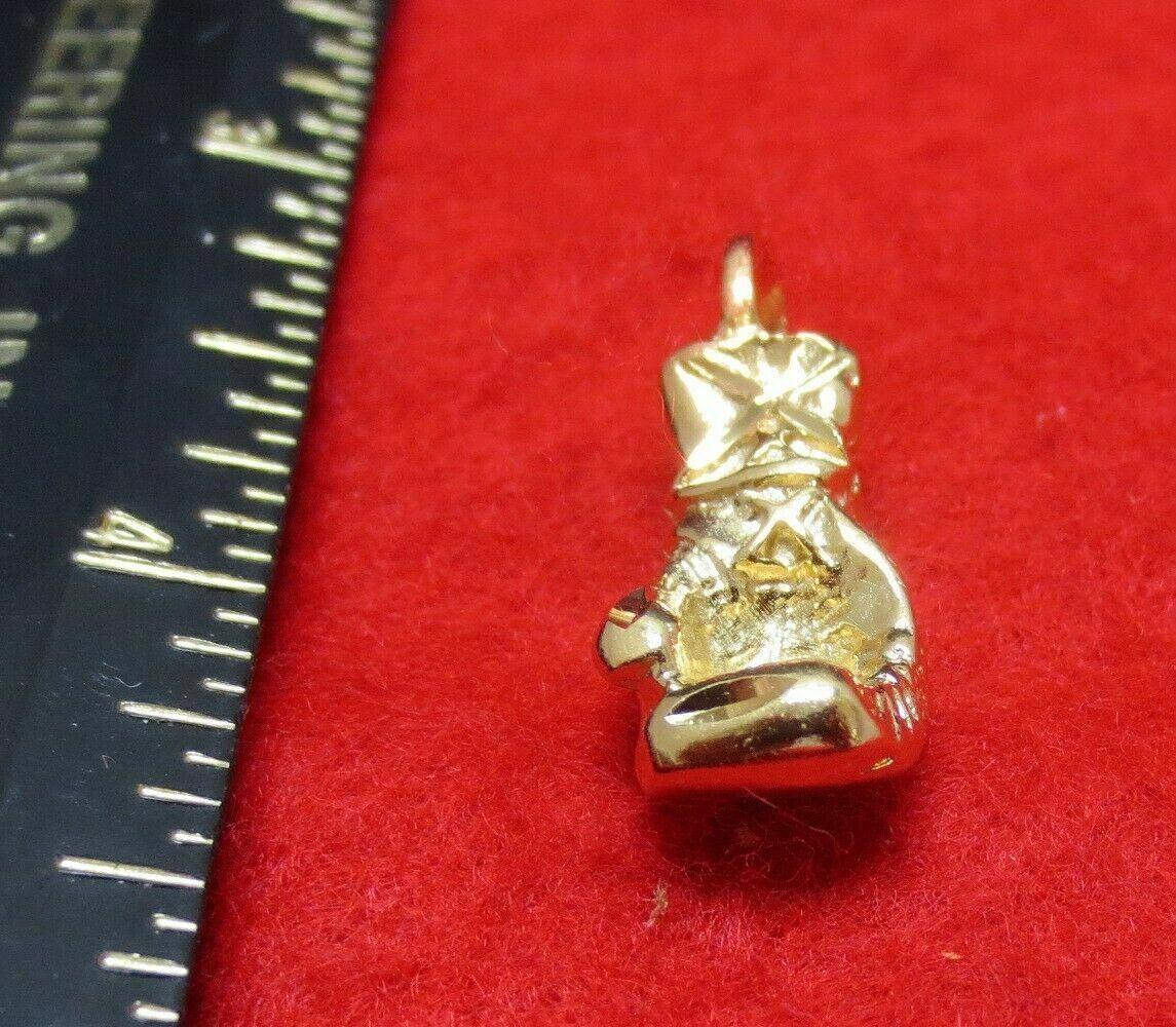 14 KT GOLD EP BOXING GLOVE CHARM PENDANT SPORTS WITH A 16″ ROPE CHAIN-2262