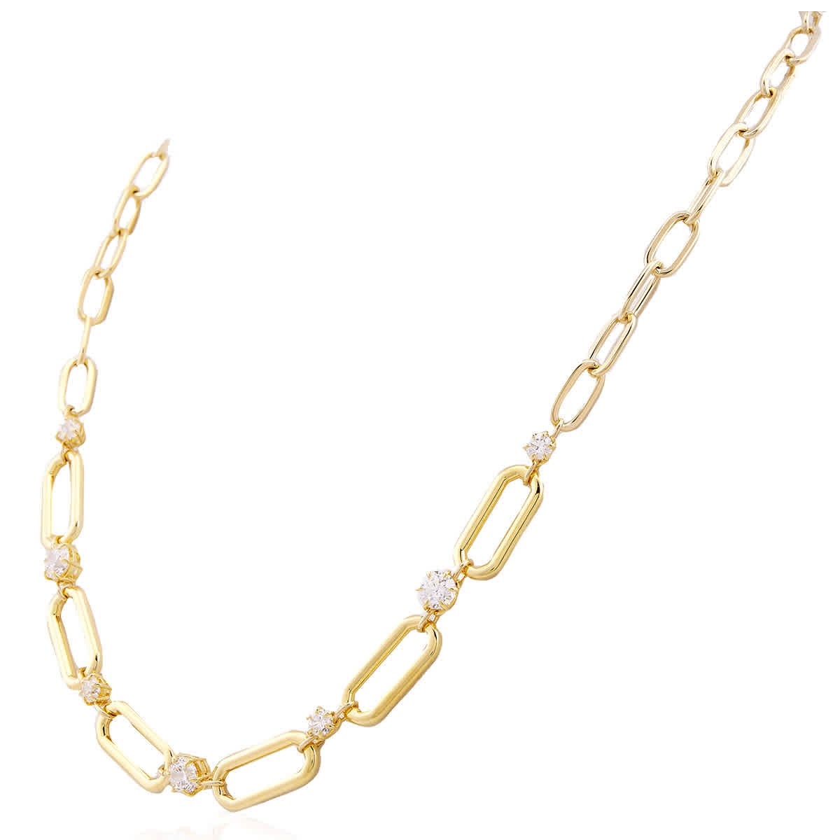Swarovski Constella Necklace Chain Gold Shiny White