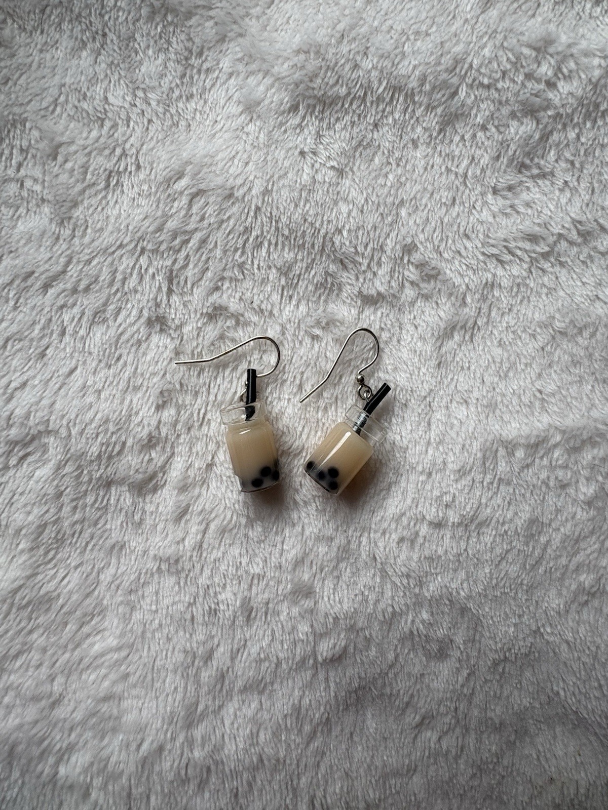 ♡Adorable Boba Milk Tea Earrings Himekaji
