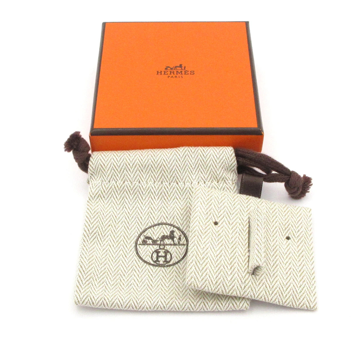 HERMES Mini Pop H Light Pink Rose Gold Hardware None Earrings