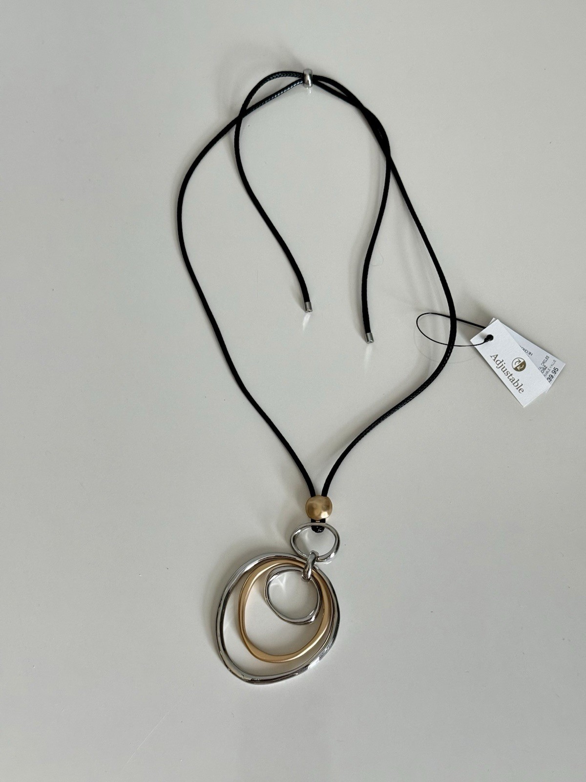 Chico’s Mixed Metal Circles Adjustable Statement Necklace NWT