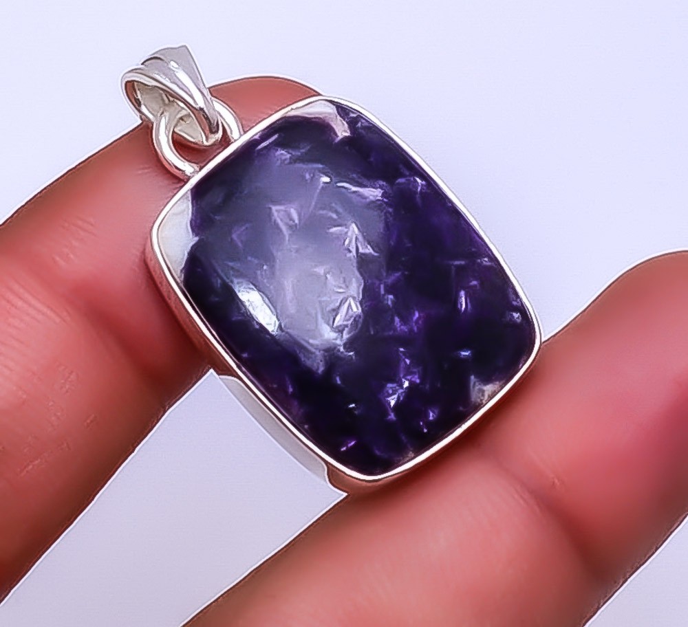 Lepidolite – San Diego Gemstone 925 Sterling Silver Pendant 1.37″ P_9359_148_36