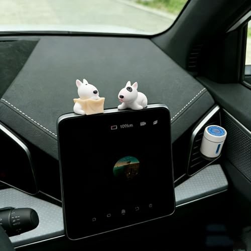 Cute Bulldog Car Accessories Set, Car Dashboard & Interior Yellow-Bulldog