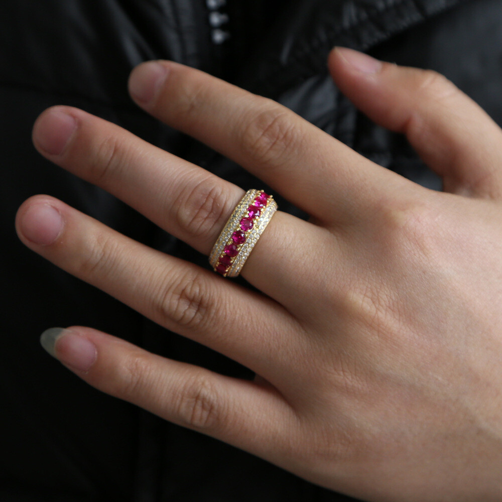 High Quality lced Out Bling Cz Men ‘s Ring Jewelry Luxury Full CZ Fashion Rings