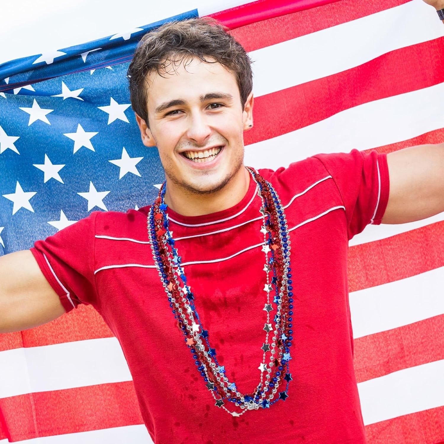 Veterans Day & July 4th Bulk Necklaces – 12 Patriotic Accessories for Parades