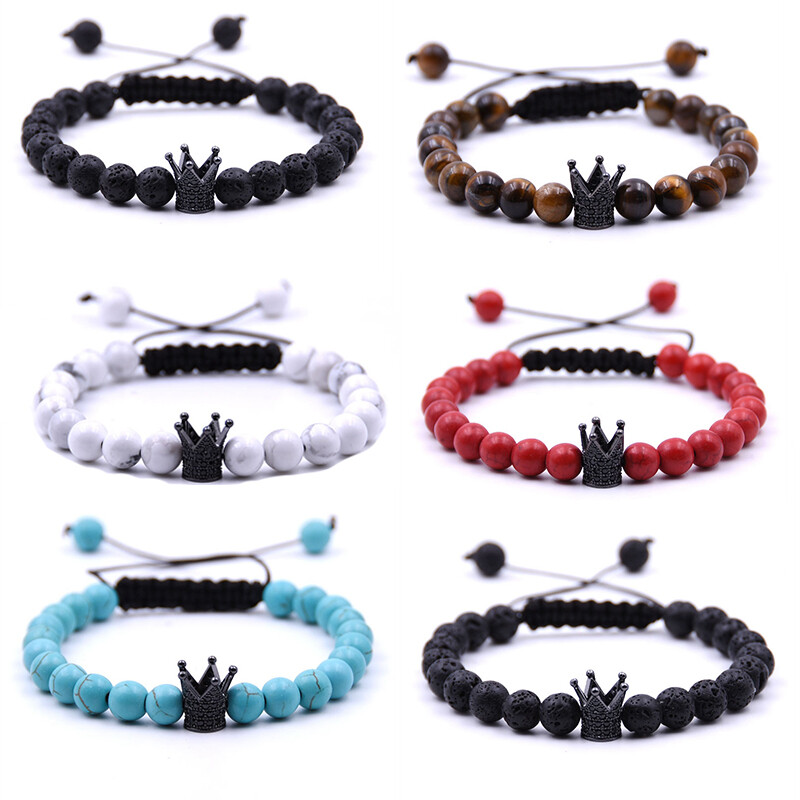 Wholesale Mixed Beaded Bracelet Natural Stone Stretch Women Men Bracelet Jewelry
