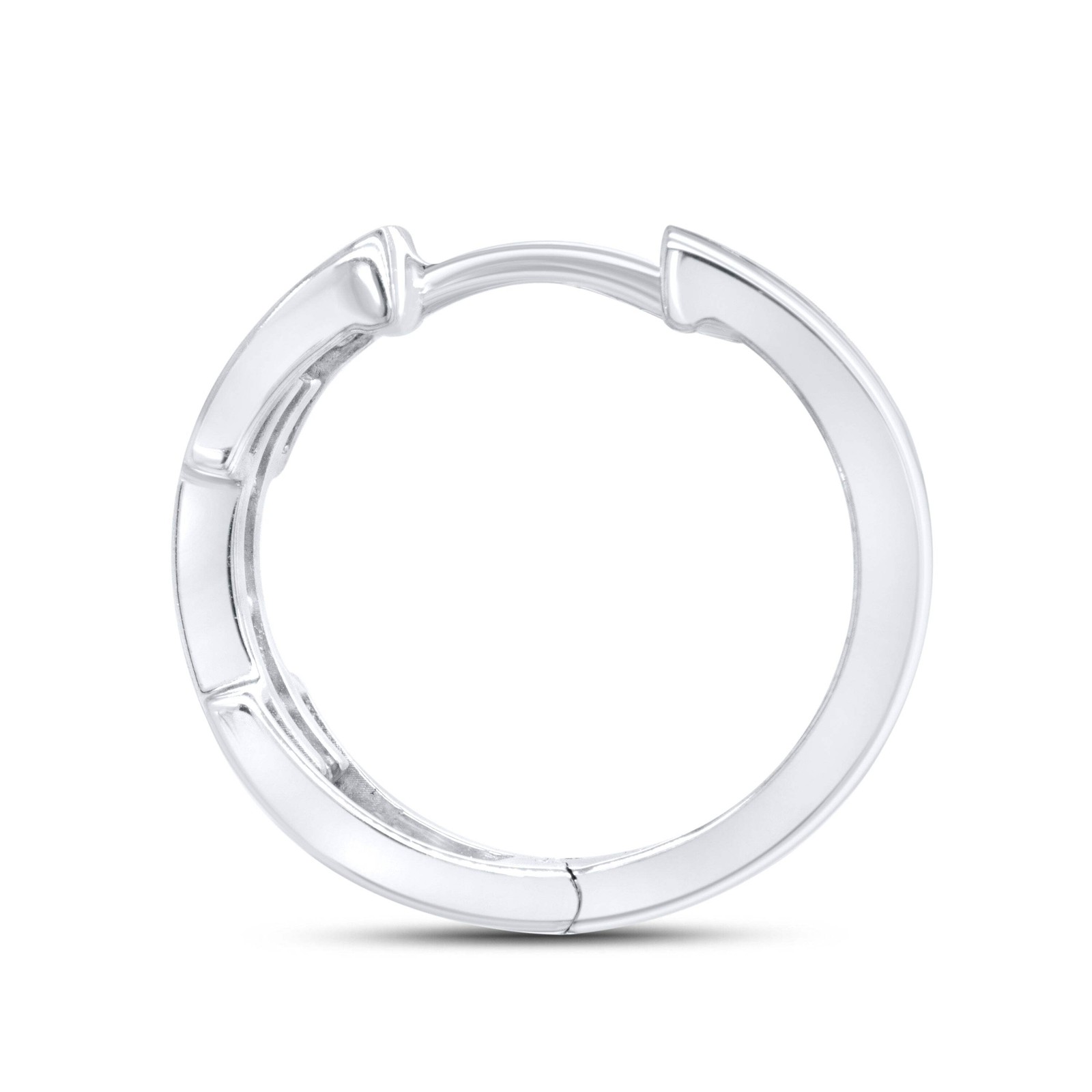 10kt Whit Gold 0.26 CTW Natural Diamond Hoops