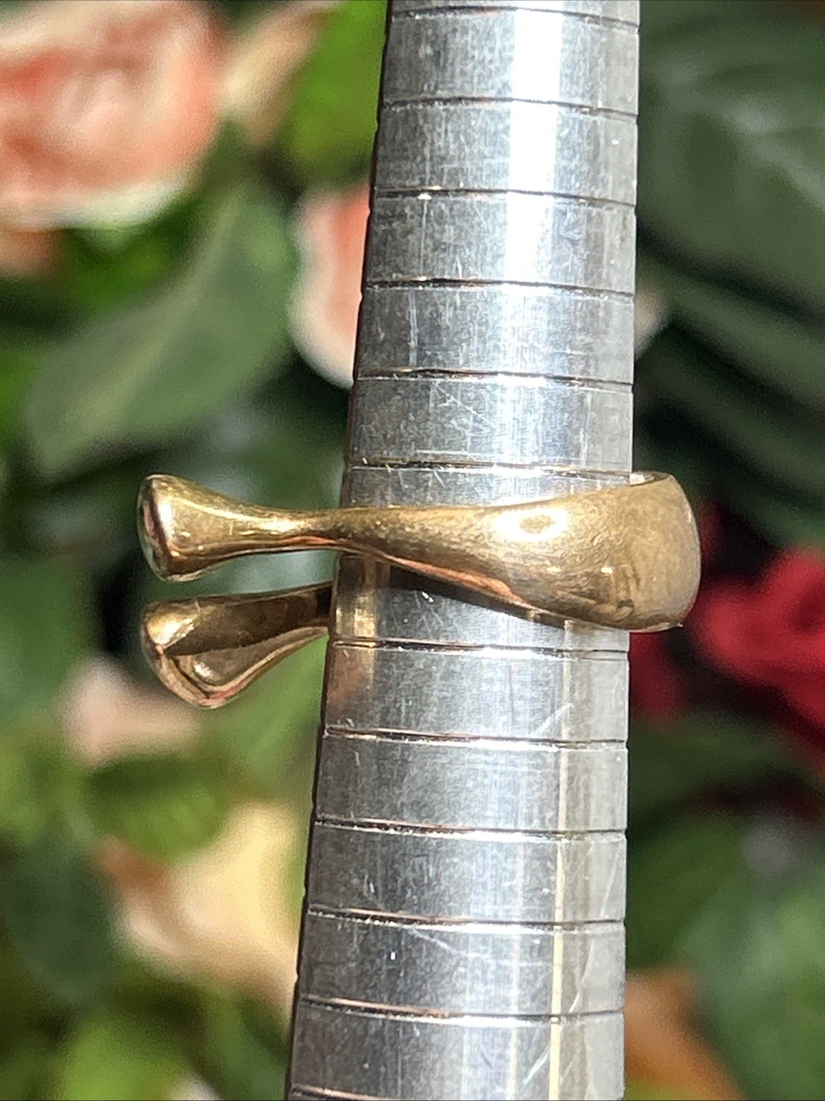 56. Monica Castiglioni MC Bronze Rose gold tone Open Design Ring 13.4g, 6.5-.75s