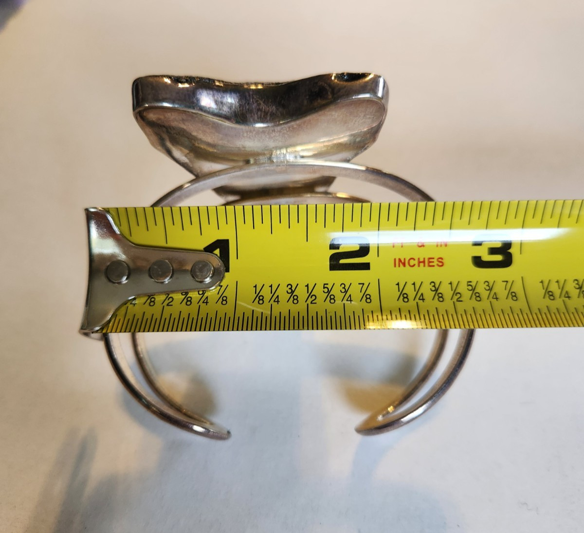 Unique Sterling Silver Megalodon Shark Tooth Cuff Bracelet by Charles Albert