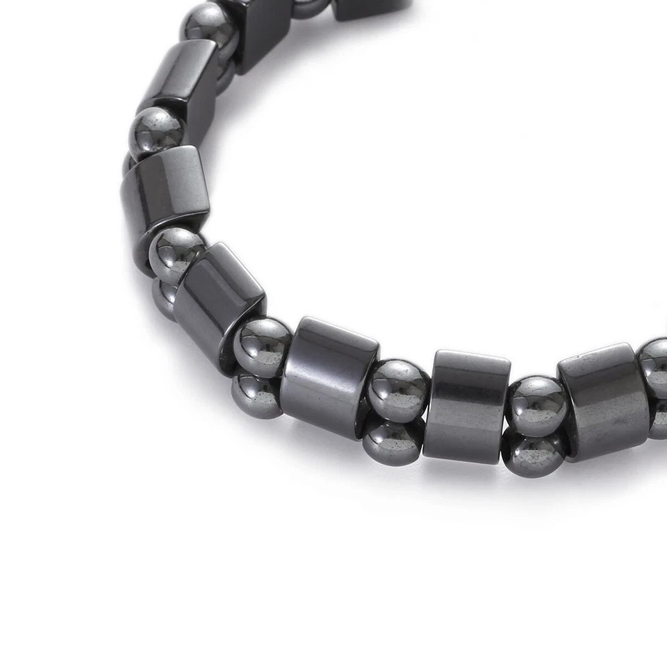 Magnetic Hematite Bracelets Pain Relief Powerfull Elastic Therapy Arthritis Gift