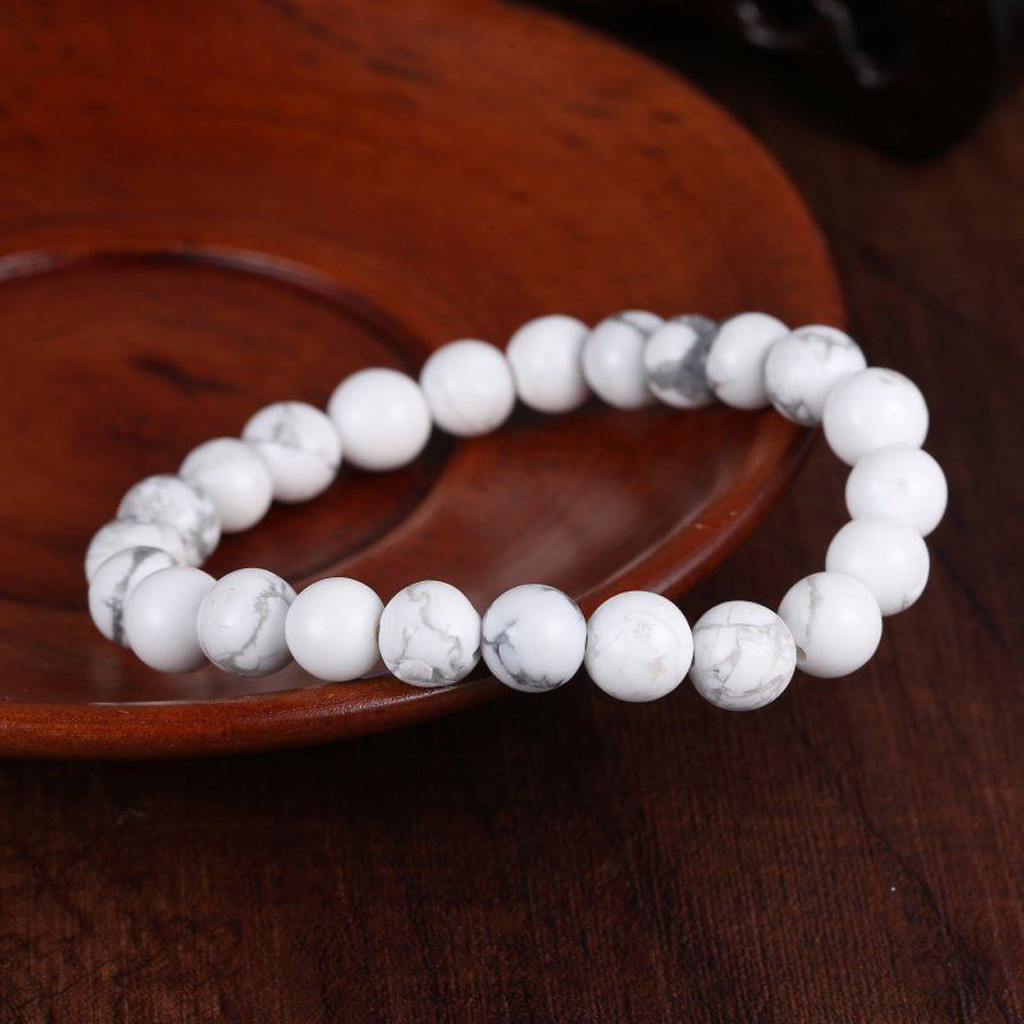 Men Women 8mm Tiger Eye/Turquoise/Agate/Lava Stone Round Beads Elastic Bracelet