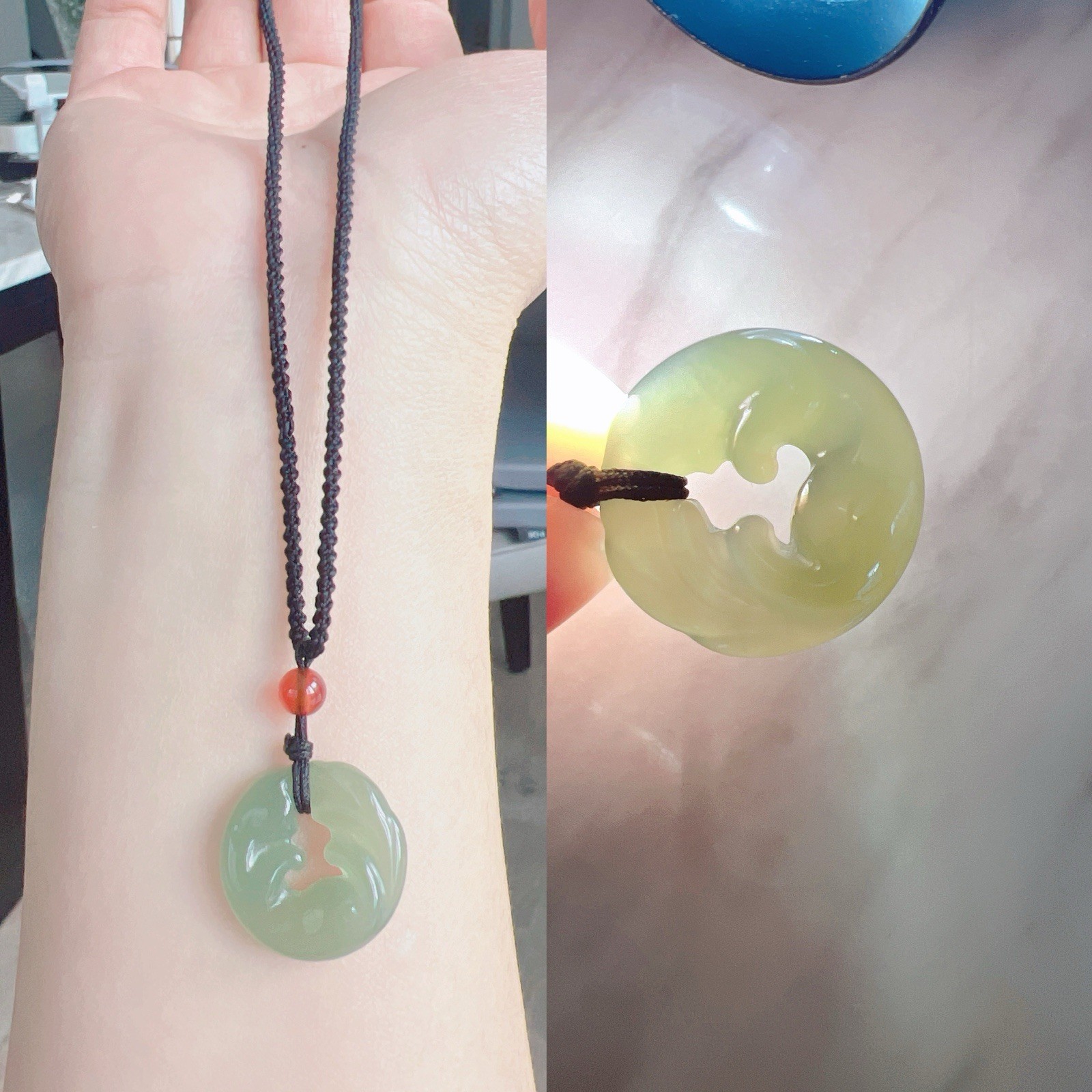 Good Quality Natural Green Jade Pendant Necklace