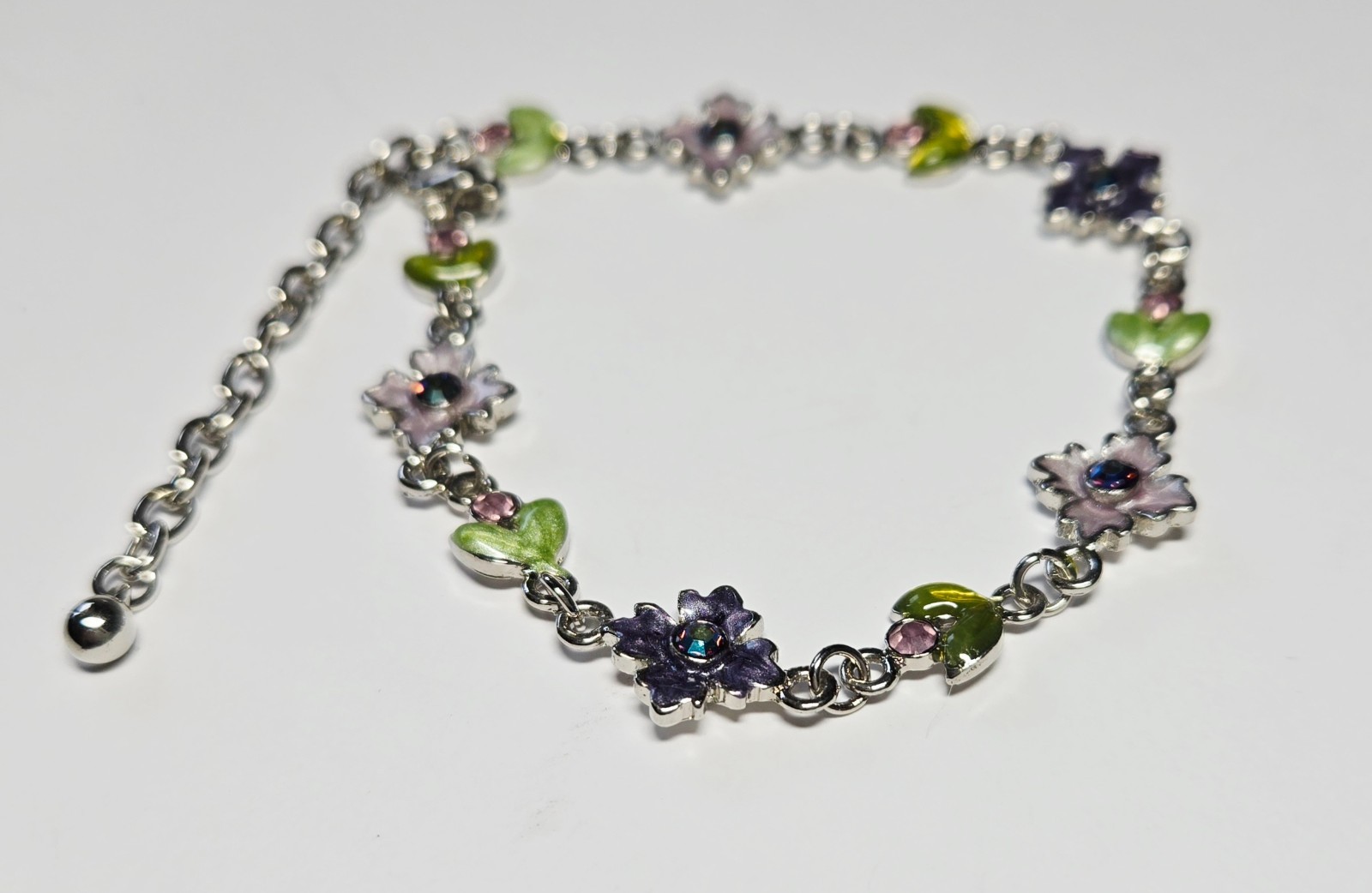 Wholesale Bracelets Lot of 12 Rhinestone Butterfly Flower Lobster Clasp Bracelet
