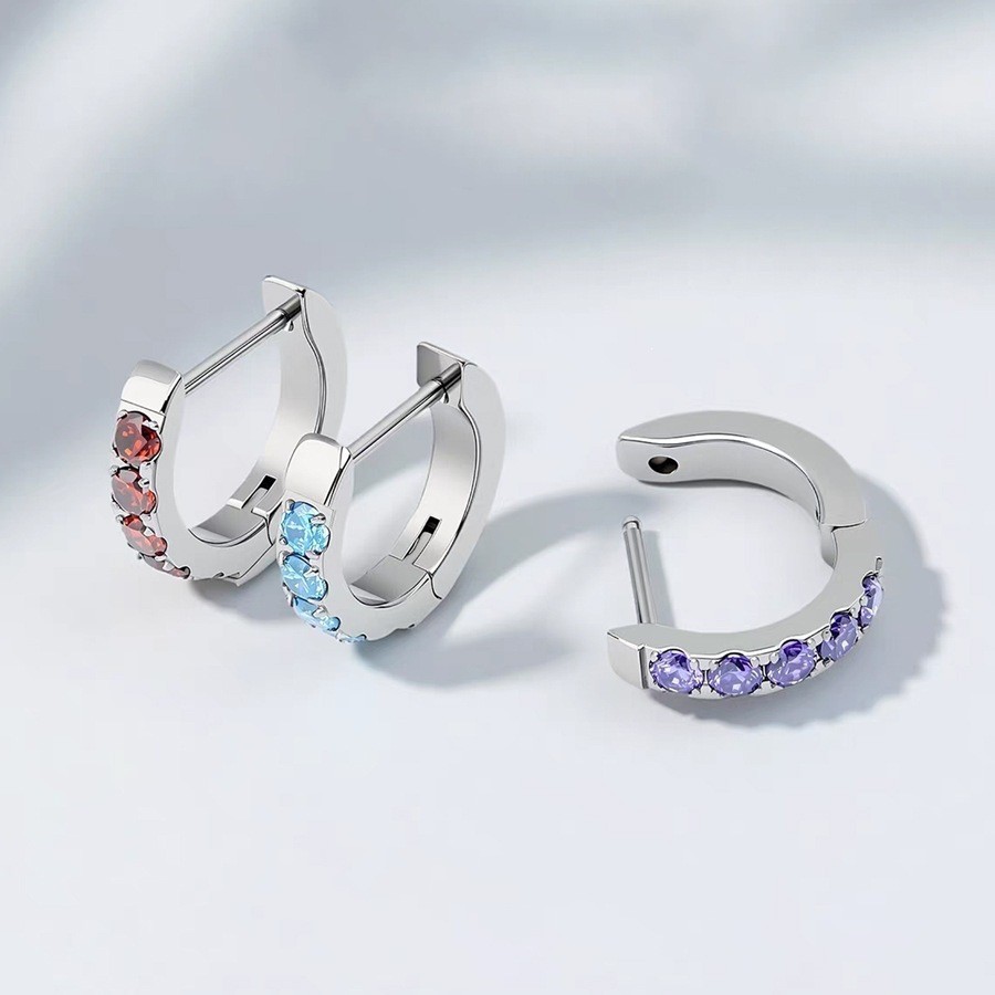 F136 Titanium Clicker 16G CZ Hinged Segment Ring Septum Daith Cartilage Piercing